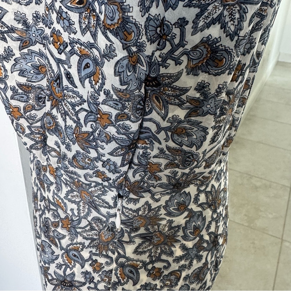 Veronica Beard Blue Floral Long Sleeve Dress - Picture 6 of 12